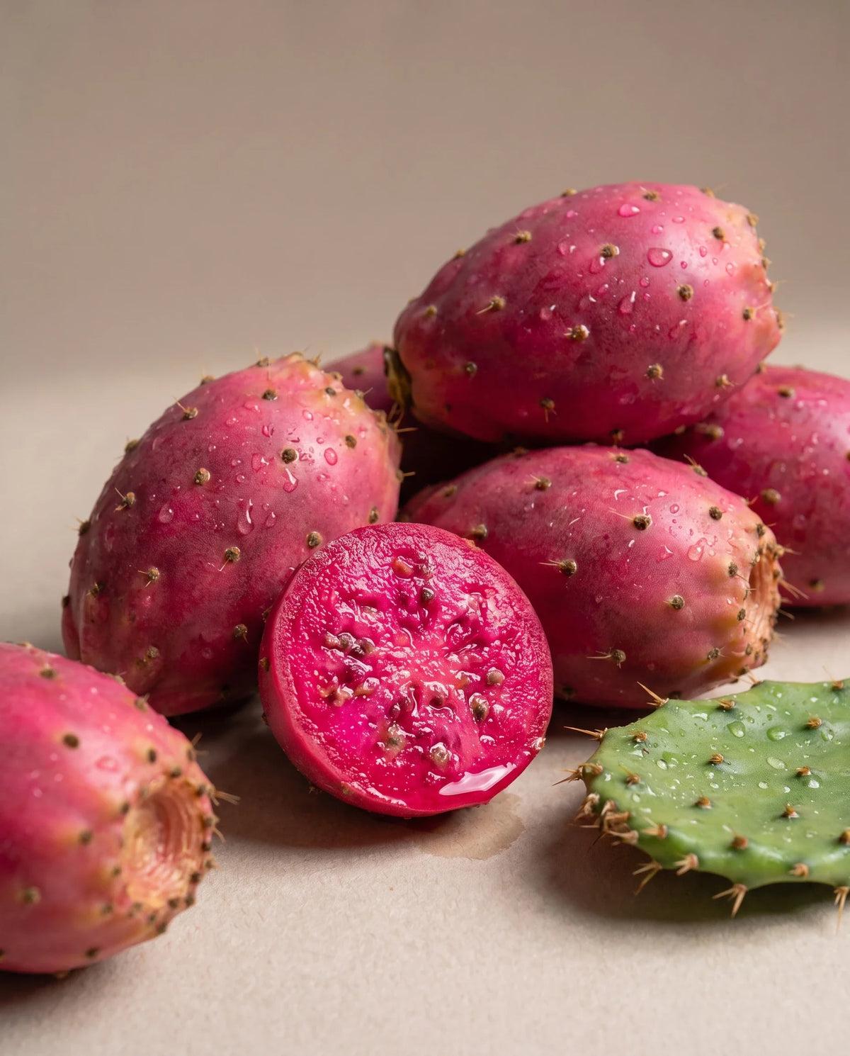 Delune Prickly Pear Seed Oil botanical still life of prickly pear fruit